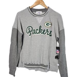 NFL Green Bay Packers Sweatshirt Womens Small Embroidered 3D Football